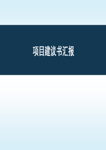 项目建议书汇报模板