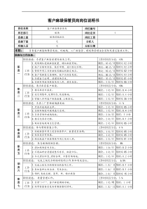 某啤酒企业客户麻袋保管岗位说明书