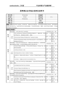 某啤酒企业市场企划岗位说明书.