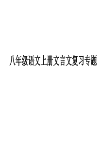 人教版语文八年级语文上册文言文复习专题练习资料