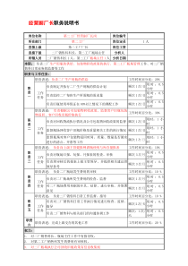 某啤酒企业经营副厂长职务说明书