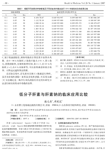 根据不同的药动学参数值及不同的血浓均数法进行SPSS非...