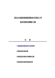 东湖高新集团股份有限公司组织架构调整方案汇总