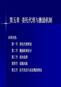 5.委托代理与激励机制