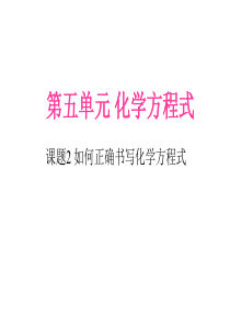 人教版九年级化学上册教学课件《第五单元课题2 如何正确书写化学方程式胡红拓 (共34张PPT)