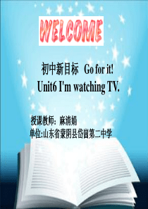 新目标英语七年级下(2013新版)unit6Im-watching-TV[1].-Period1-(