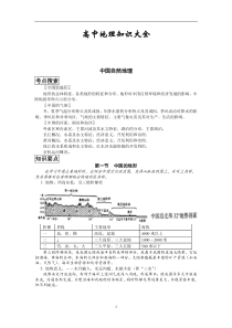 高中地理复习笔记归纳总结(含中国、世界地理和记忆口诀)