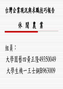 台湾企业现况与求职技巧报告