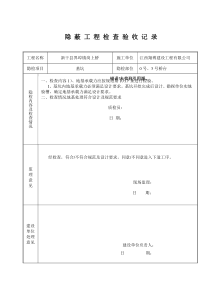 各部位隐蔽工程检查验收记录表