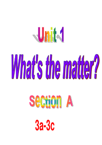 2014春季八年级英语下册Unit1-Whats-the-matter-Section-A(3a-3