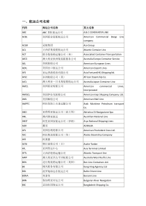 航运公司和航线