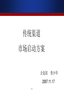 椰岛海王酒传统渠道上市启动方案