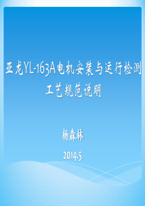 2014年电机装配与运行检测亚龙YL-163A电机安装与运行检测