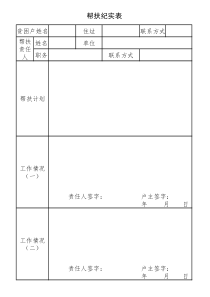 帮扶纪实表