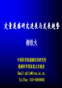 20051122柳钦火：定量遥感研究进展