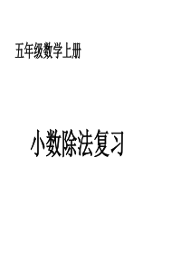 小数除法整理与复习