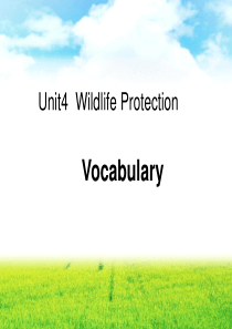 unit4wildlife_protection词汇