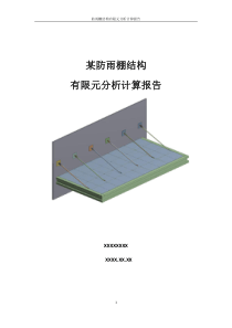 某防雨棚结构有限元分析计算报告