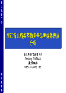 浙江省止痛类药物竞争品牌媒体投放分析