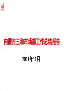 2011年内蒙古三和市场部工作总结报告