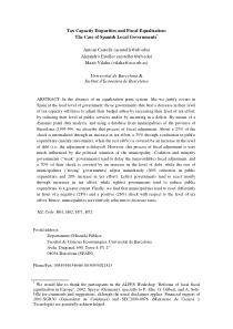 Tax Capacity Disparities and Fiscal Equalization T