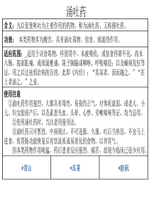 涌吐药、解毒杀虫药-DevelopmentofTCM