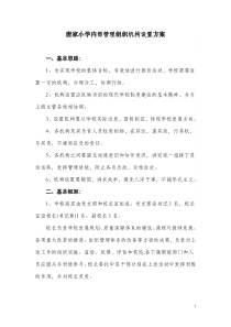 唐家小学内部管理组织机构设置方案