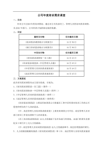 公司年度培训需求调查