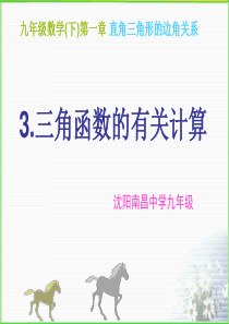 1.3_三角函数的有关计算-解直角三角形剖析