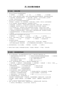 员工培训需求调查表