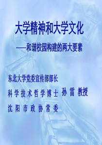 大学精神和大学文化