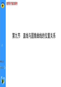 2015第一轮复习高考数学直线与圆锥曲线的位置关系