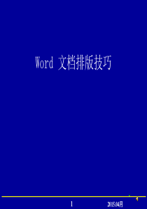 word(2003)文档排版技巧