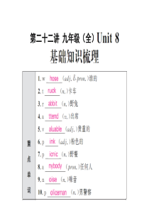 2016中考(人教版)英语复习配套课件九年级(全)unit8