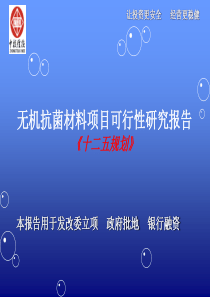 无机抗菌材料项目可行性研究报告