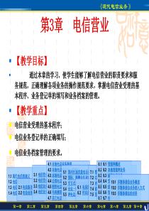 电信业务 第3章 电信营业