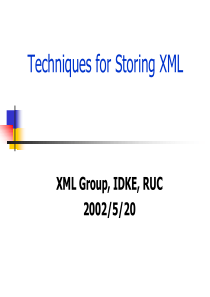 Techniques for Storing XML