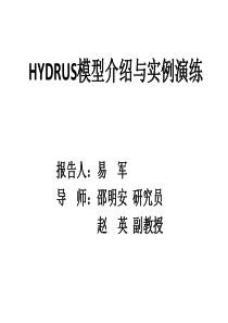 Hydrus软件应用