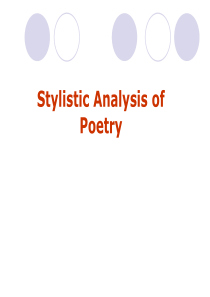 chapt 9  Stylistic Analysis of Poetry