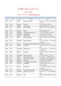 新HSK六级词汇及例句(3)