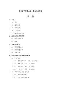 湖北省学校重大安全事故应急预案