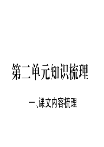 8年级上第二单元课文内容梳理