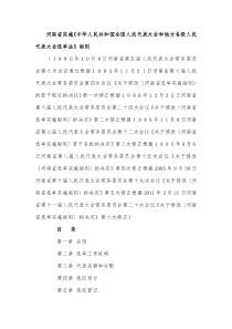 河南省实施《中华人民共和国全国人民代表大会和地方各级人民代表大会选举法》细则