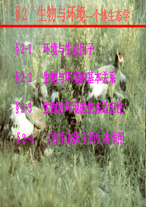 2  生物与环境―个体生态学