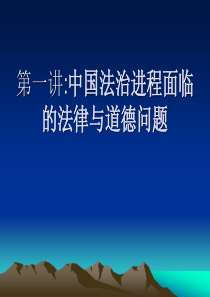 中国法治进程面临的法律与道德问题