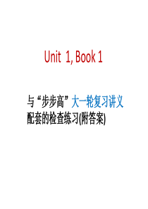 人教版高中英语教材1-5模块高三一轮复习练习