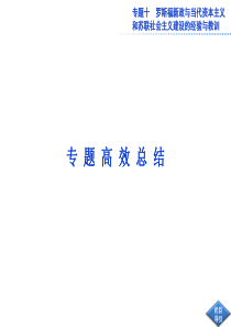 2013届高考历史二轮复习：专题10 罗斯福新政与当代资本主义和苏联社会主义建设的经验与教训