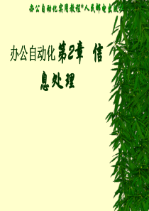 办公自动化：第02章  信息处理