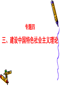 高中历史：专题四《建设中国特色社会主义理论》课件人民版