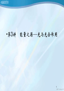 2013高考一轮复习生物课件-能量之源―光与光合作用.